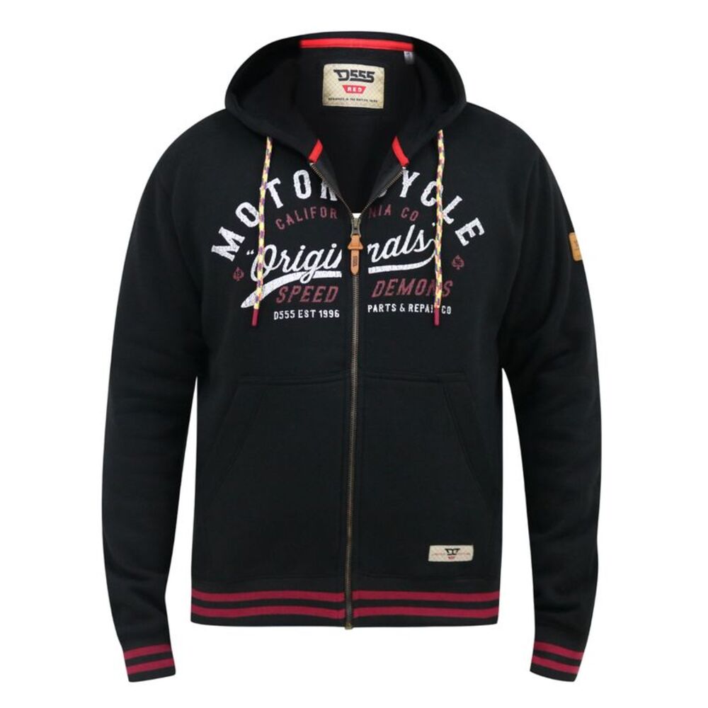 Duke Mens D555 Patrick Full Zip Full Zip Hoodie / Black
